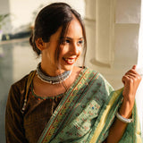 SUTHARLA 925 SILVER OXIDISED CHOKER