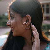 925 SILVER MULTI HOOPS EARRINGS