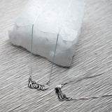 925 SILVER PERSONALISED NAME PENDANT WITH MESSAGE AT BACK