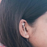 925 SILVER TRISHUL EAR CUFFS (SINGLE PEICE)
