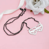 925 Silver Heart Shaped Couple Mangalsutra Design