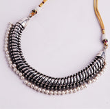 SUTHARLA 925 SILVER OXIDISED CHOKER