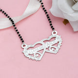 925 Silver Heart Shaped Couple Mangalsutra Design