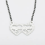 925 Silver Heart Shaped Couple Mangalsutra Design