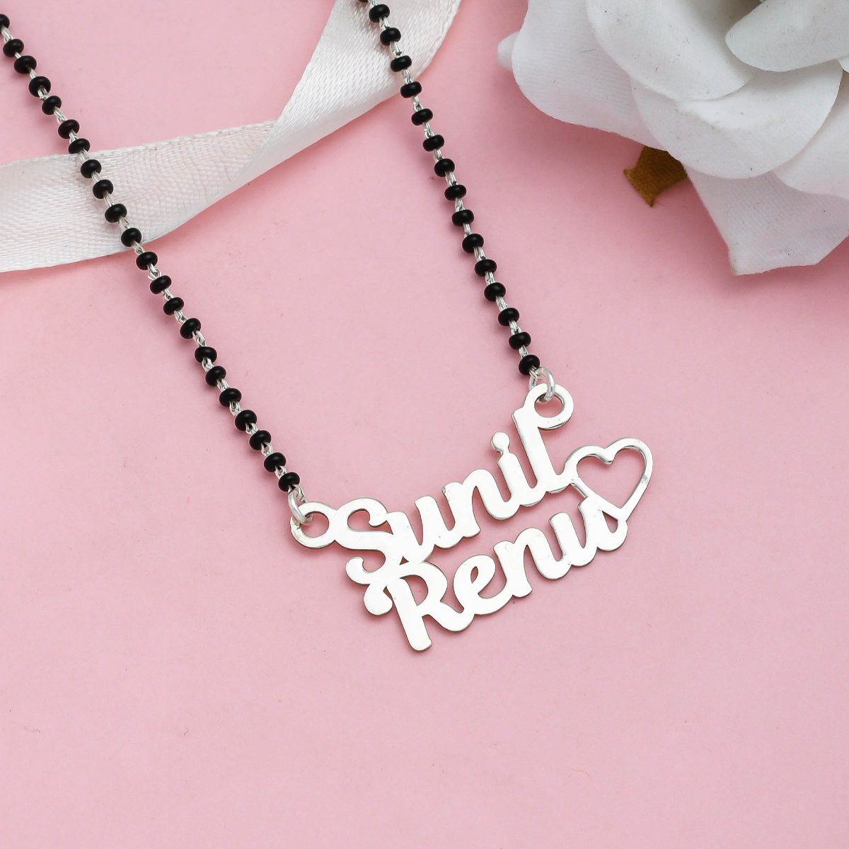 925 Silver Couple Name Mangalsutra – Jewellgo