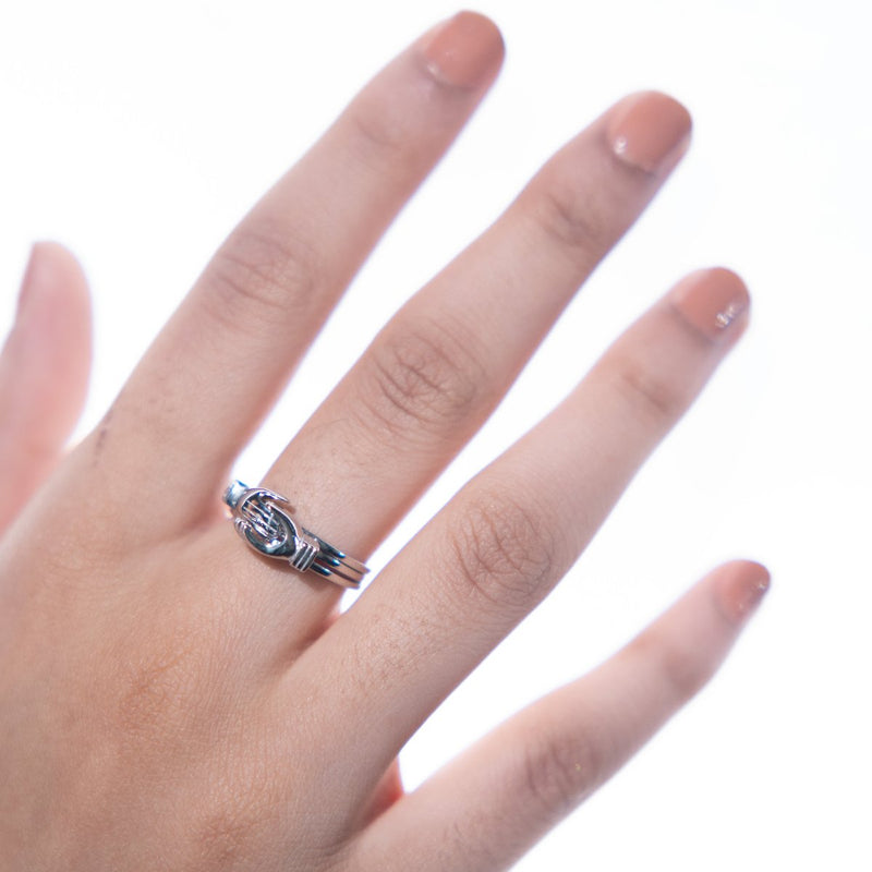 PURE 925 SILVER HUG RING